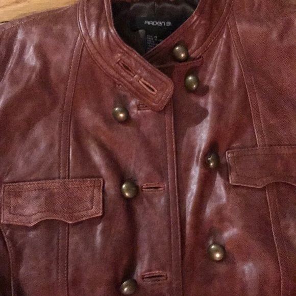 Distress leather jacket (military inspired) - Picture 3 of 4